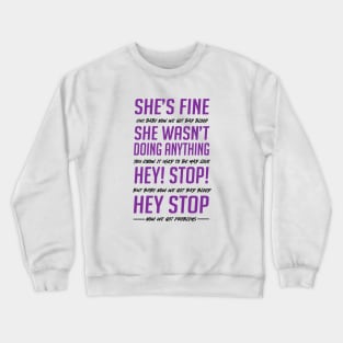 Bad Blood She's Fine Security Guard Version Crewneck Sweatshirt